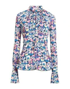 PACO RABANNE Blue Women‘s Floral Shirts & Blouses