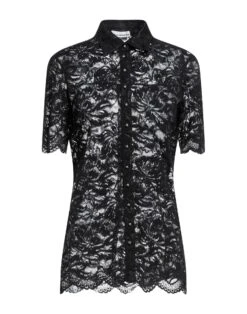 PACO RABANNE Black Women‘s Lace Shirts & Blouses