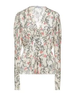 PACO RABANNE Ivory Women‘s Floral Shirts & Blouses