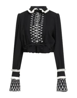 PACO RABANNE Black Women‘s Patterned Shirts & Blouses