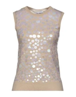 PACO RABANNE Beige Women‘s Sleeveless Sweater