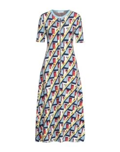 PACO RABANNE Sky Blue Women‘s Midi Dress