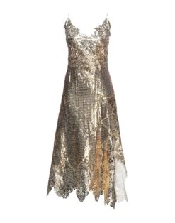 PACO RABANNE Gold Women‘s Long Dress