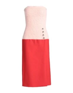 PACO RABANNE Salmon Pink Women‘s Midi Dress