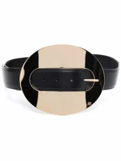 Women Paco Rabanne Disc Buckle Leather Belt