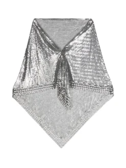 Women Paco Rabanne Metallic Chain-mail Scarf