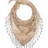 Women Paco Rabanne Chainmail Fringed Scarf