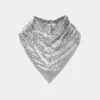 Paco Rabanne Pixel Chainmail Scarf In Silver