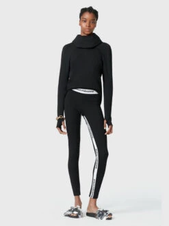 Paco Rabanne Bodyline Black Legging In Stretch Jersey -Paco Rabanne 19EJPA001VI0071 P001 1