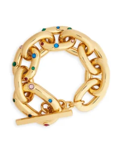 Women Paco Rabanne XL Link Embellished Chain Bracelet