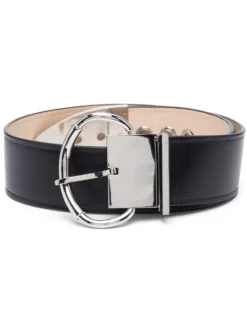 Women Paco Rabanne Oversized-buckle Leather Belt