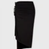 Paco Rabanne Black Wrap Skirt In Jersey