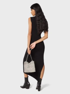 Paco Rabanne Black Draped Jersey Dress -Paco Rabanne 21ajro007vi0293 p001 2