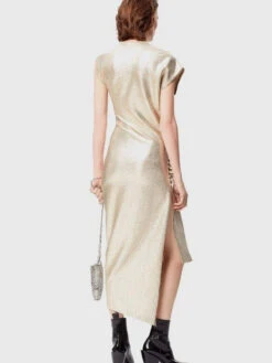 Paco Rabanne Fitted And Draped Dress In Lurex Jersey -Paco Rabanne 21ejro007vi0261 m042 3