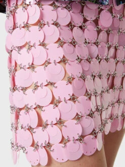 Paco Rabanne Pink Sparkle Skirt -Paco Rabanne 22AIJU263PS0131 P652 6