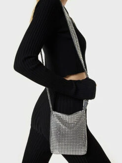 Paco Rabanne Mini Silver Pixel Bag