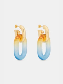 Paco Rabanne XL Link Earrings In Resin