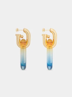Paco Rabanne XL Link Earrings In Resin -Paco Rabanne 23PBB0024MET420 M768 3