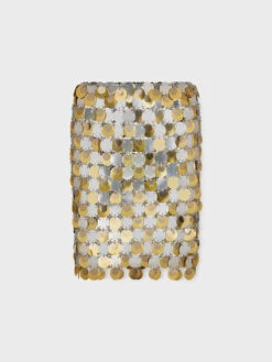 Paco Rabanne Gold And Silver Sparkle Skirt