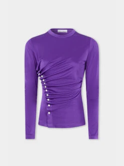 Paco Rabanne Purple Draped Top