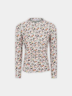Paco Rabanne Draped Floral Printed Top