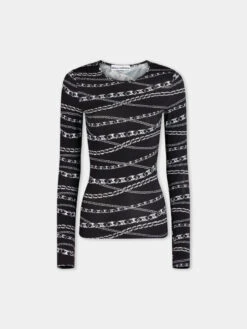 Paco Rabanne Long-Sleeved Printed Top
