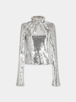 Paco Rabanne Silver Sequin Top