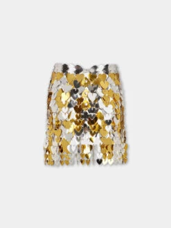 Paco Rabanne Silver/gold Sparkle Skirt -Paco Rabanne 23SIJU350PS0399 M042 3