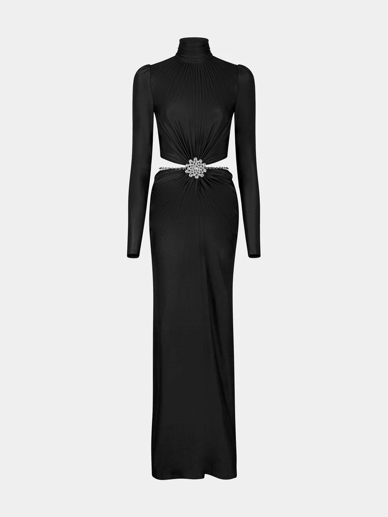 Paco Rabanne Long Backless Black Dress 1 Paco Rabanne Long Backless Black Dress
