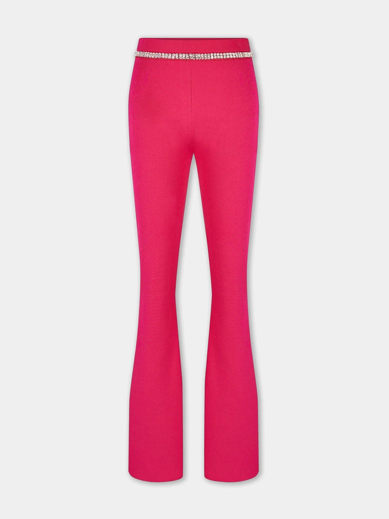 Paco Rabanne Pink Knit Trousers 1 Paco Rabanne Pink Knit Trousers