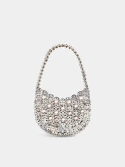 Paco Rabanne Silver And Rhinestone 1969 Moon Bag