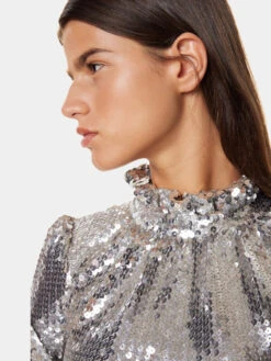 Paco Rabanne Silver Sequin Top -Paco Rabanne 23scto491po0309 p040 4