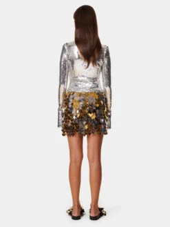Paco Rabanne Silver/gold Sparkle Skirt -Paco Rabanne 23siju350ps0399 m042 3