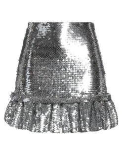PACO RABANNE Silver Women‘s Mini Skirt