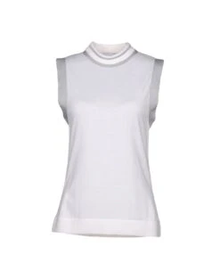 PACO RABANNE White Women‘s Sleeveless Sweater