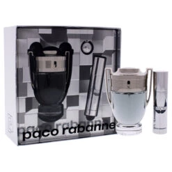 Paco Rabanne Invictus By Paco Rabanne For Men - 3 Pc Gift Set 1.7oz EDT Spray, 10ml Travel Spray, Key Ring