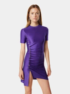 Paco Rabanne Purple Draped Dress -Paco Rabanne LOOK07 017 1
