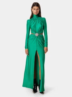 Paco Rabanne Long Backless Green Dress -Paco Rabanne LOOK10 013 1