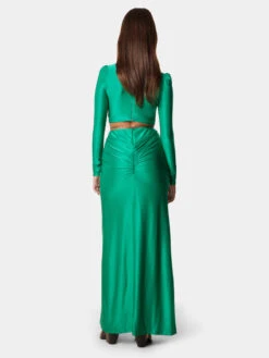 Paco Rabanne Long Backless Green Dress -Paco Rabanne LOOK10 047 1