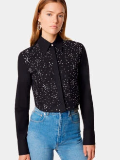 Paco Rabanne Black Shirt With Studs -Paco Rabanne LOOK22 018 1