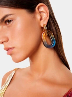 Paco Rabanne XL Link Earrings In Resin -Paco Rabanne LOOK23 046 1