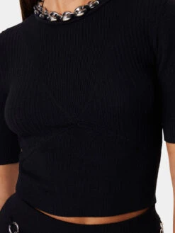 Paco Rabanne Ribbed Wool Top -Paco Rabanne LOOK31 031 1