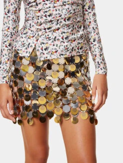 Paco Rabanne Gold And Silver Sparkle Skirt -Paco Rabanne LOOK37 030 1