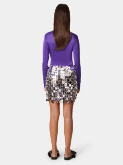 Paco Rabanne Purple Draped Top -Paco Rabanne LOOK42 028 1