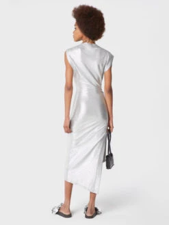 Paco Rabanne Silver Lurex Draped Dress -Paco Rabanne LOOK 01 J1 050