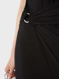 Paco Rabanne Black Draped Dress -Paco Rabanne LOOK 12 J1 091